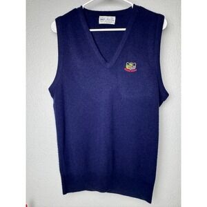 Vintage Pebble Beach Vest Men's Medium Purple Pickering Knit Grandpacore Golf